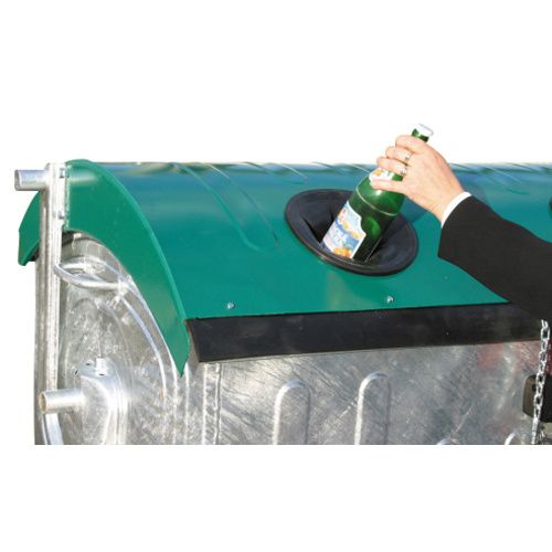 Kontajner žiarovo zinkovaný kovový 1100l - sklo