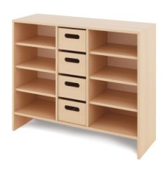 Cabinet L + large cardboard containers - CLASSICAL