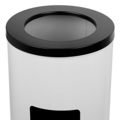 Interiérový nerezový kôš 75 L – Eko Nord biela/čierna