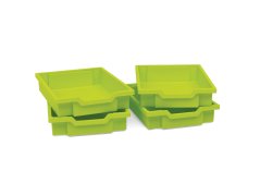 Plastove boxy malé - zelená - 4 ks