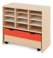 Cabinet M + chest - CLASSICAL - Barva: Červená