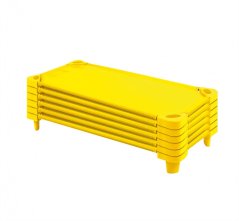 Yellow plastic bed