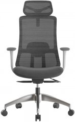 Kancelářská židle WISDOM, šedý plast, světle šedá