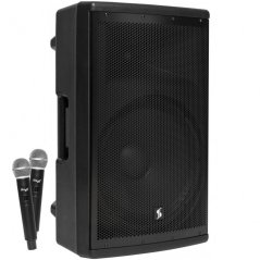 Stagg AS15B, mobilný 15" zvukový systém MP3/BT/USB/TWS/2x UHF, 200W