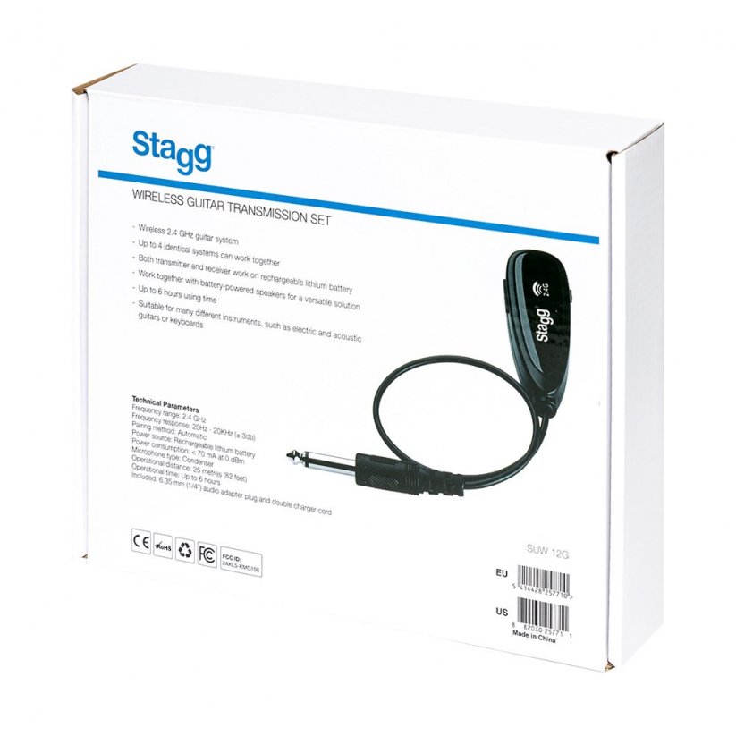 Stagg SUW 12G, bezdrátový kytarový set, 2,4 GHz UHF
