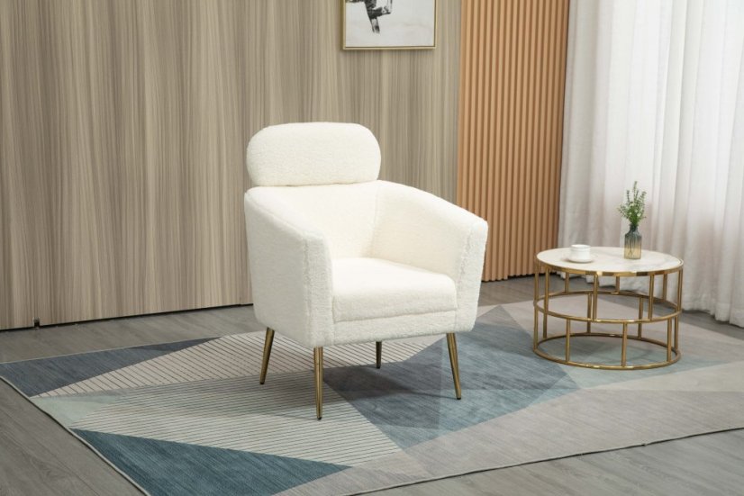 Armchair MELISA (Cream / Gold)