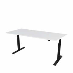 Výškově nastavitelný kancelářský stůl s bílou deskou OFYS (rozměr 80 x 140 cm)