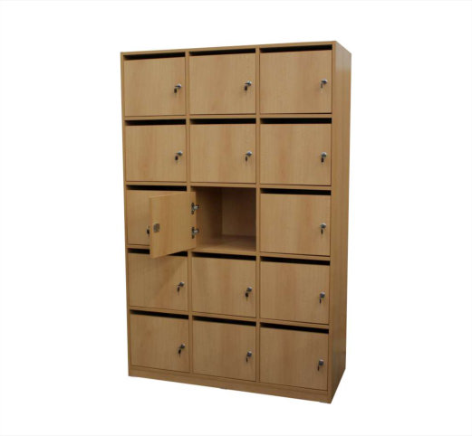 Skříň s 15 boxy - na poštu a dokumenty