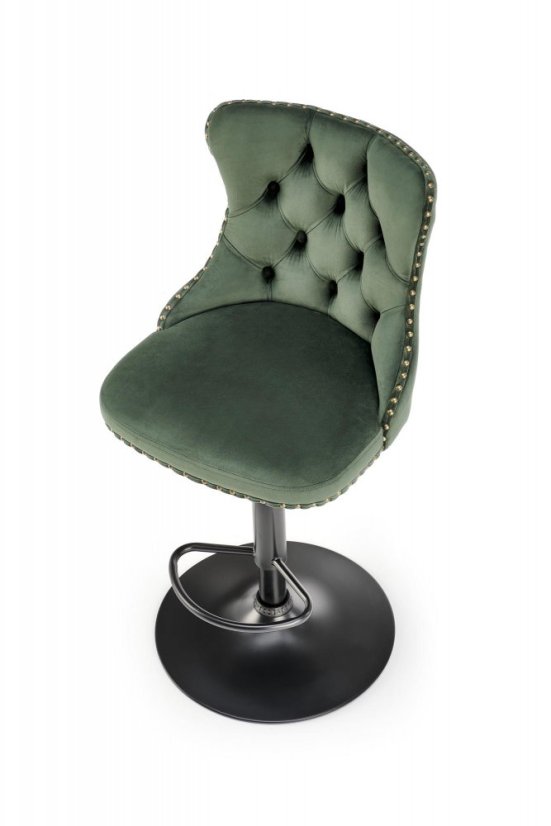 Barová židle- H117- Černá/ Zelená