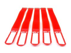 Gafer.pl Tie Strapsviazacie pásky, 25x550mm, 5 ks, červené