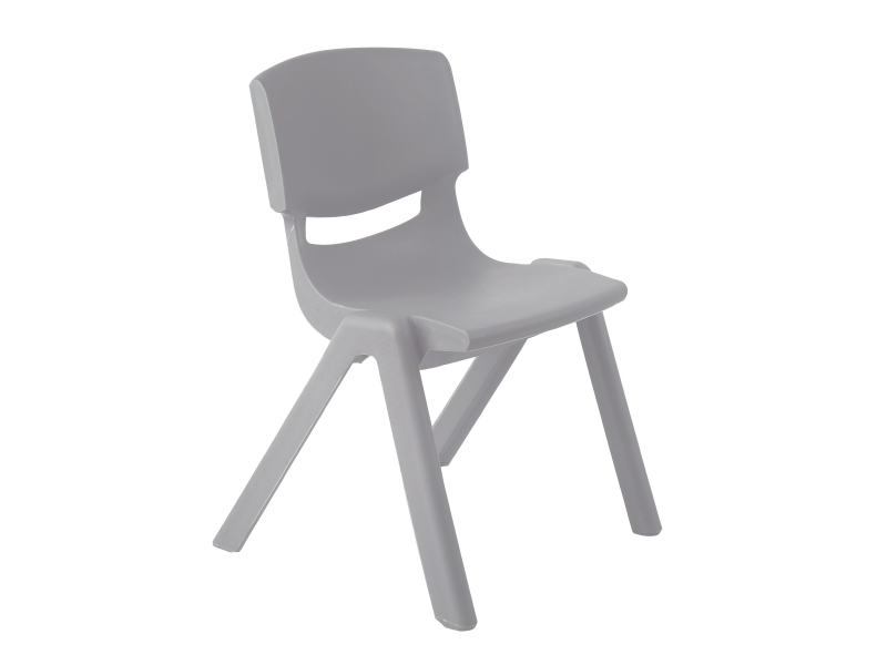 Dětská plastová židle šedá - Velikost: 46 cm