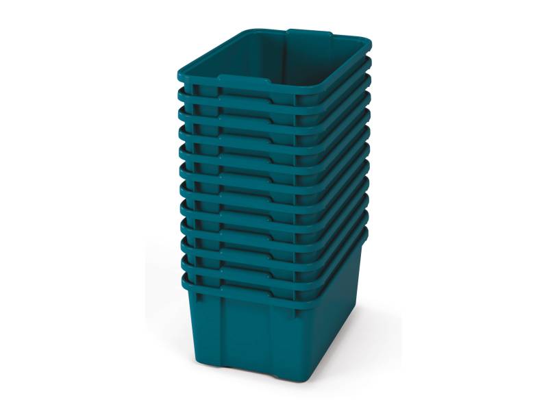 Vel’ké plastové boxy- OPTIMA-  Modrozelené (12 ks.)