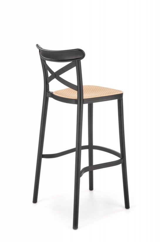 Barová stolička- H111- Čierna/ Béžová