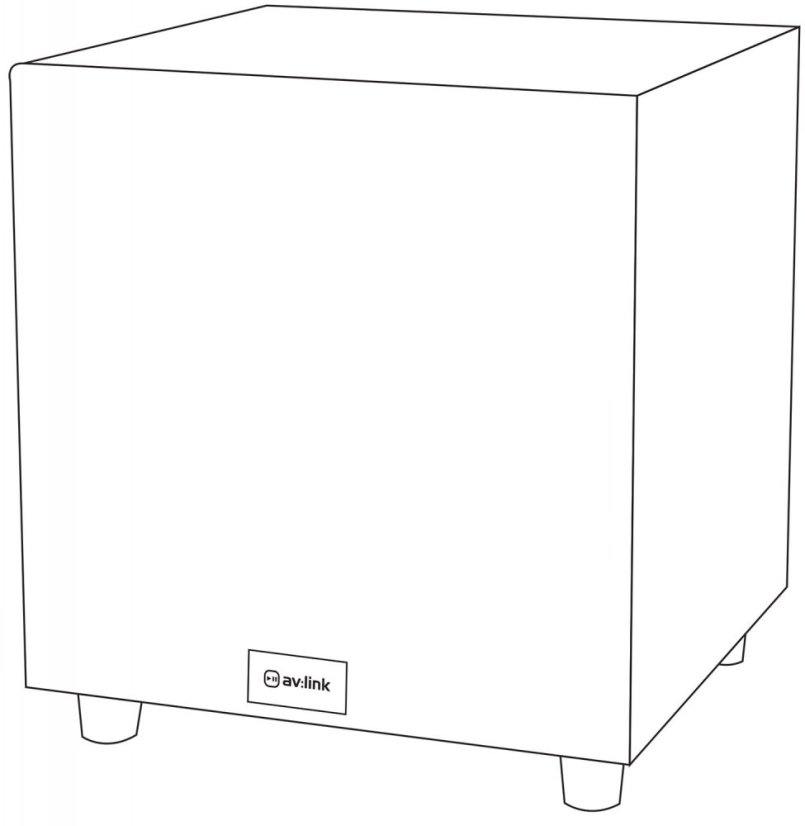 AV:link M8S aktivní 8" subwoofer, 100W