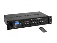 Omnitronic MAVZ-120.6P, 100V 6-zónový mixážny zosilňovač, MP3/USB/SD/BT, 120W