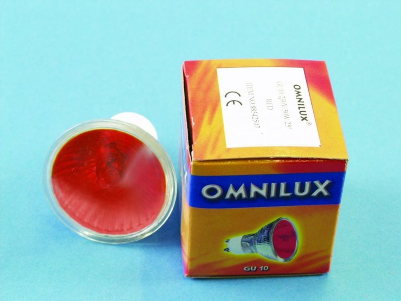 Omnilux 230V/50W GU-10 25, červená