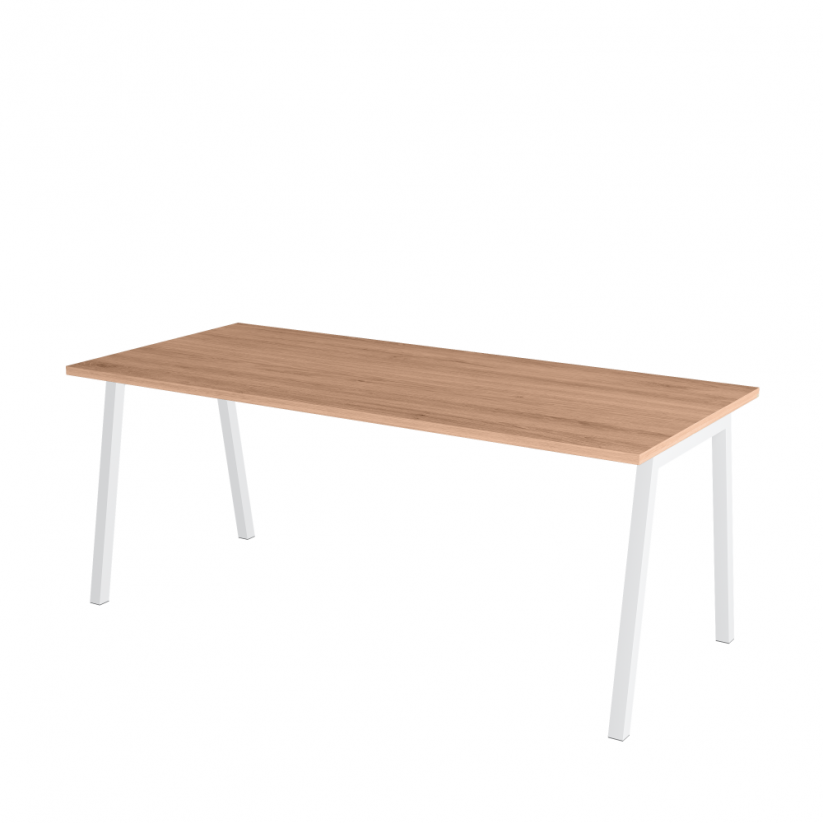 Kancelářský stůl s deskou jantarový dub OFYS A (rozměr 80 x 160 cm) - Barva podnože: Šedá