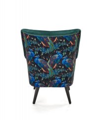 Armchair PAGONI (Dark green / Black)