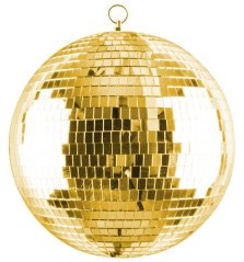Zrkadlová guľa 30 cm, zlatá