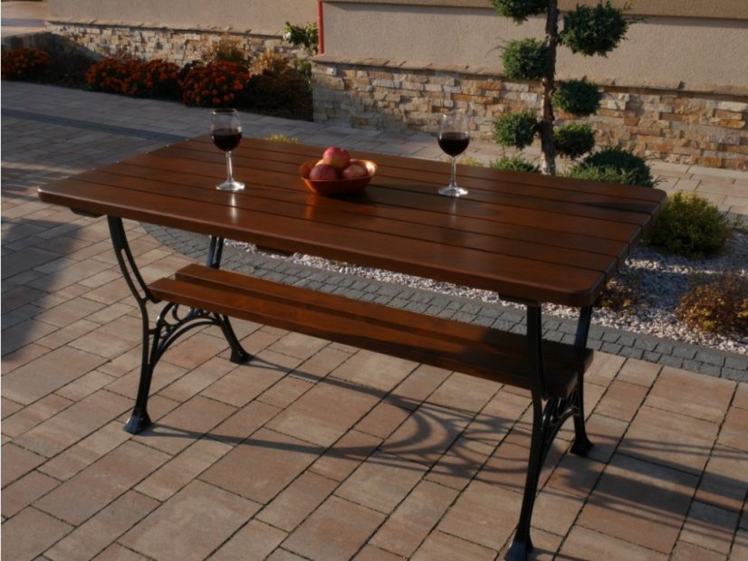 Cast iron table LARA (alder) - Shade: Cypress