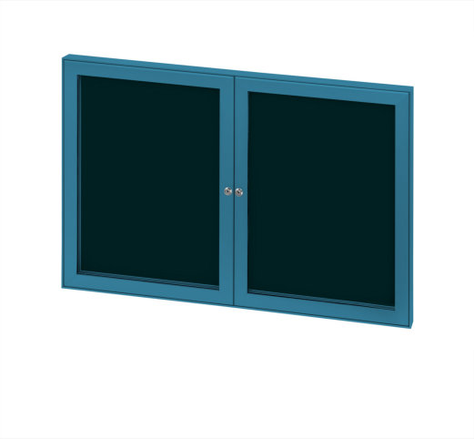 Dvojkrídlová vitrína FAREBNÁ - Hloubka: 4 cm, Rozmer: V 100 × Š 145 cm (18x A4)