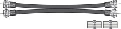 AV:link Twin RG6 satelitní sada kabelů a konektorů, 3m
