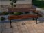 Liatinová lavička LARA s lakťovými opierkami (Olše) - Odtieň: Cyprus