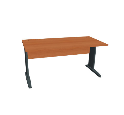 Kancelářský stůl 160×80 cm (více barev) - Barva podnože: Stříbrná, Dekor: Buk