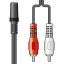 AV:link redukcia 2x RCA samec - 1x Jack 3.5mm stereo samica, 0.2 m