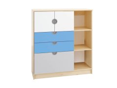 Skriňa policová so šuplíkmi a dvierkami CUBO (modul 23)