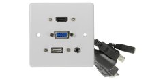 AV:link nástenná zásuvka HDMI/VGA/USB/Jack 3.5mm