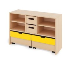 Cabinet M + large cardboard containers and chests - CLASSICAL
