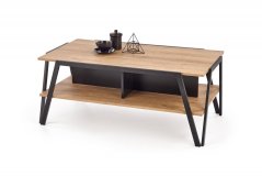 Konferenční stolek- VOLTA- Černá / Zlatý dub