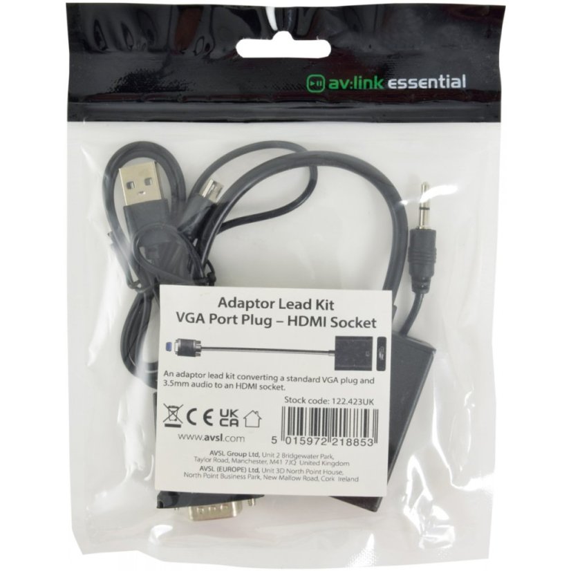 AV:link Adaptér VGA – HDMI