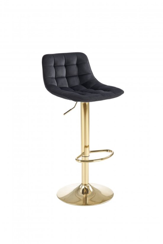 Barová stolička- H120- Zlatá/ Čierna
