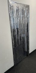 Metalický dveřní závěs, 200 x 100 cm, fialový