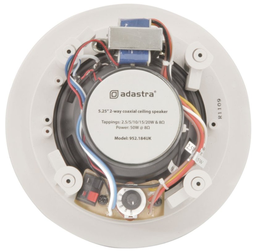 Adastra CC-5V, 100V podhľadový 5,25" reproduktor, 50W, biely