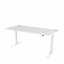 Výškově nastavitelný kancelářský stůl s bílou deskou OFYS (rozměr 80 x 160 cm) - Barva podnože: Černá