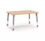 Výškovo nastaviteľný stôl prírodný - obdĺžnik - Veľkosť výškovo staviteľná: 1-3