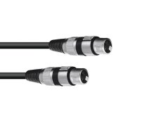 Omnitronic prepojovací kábel XLR samica / XLR samica, 0,2 m