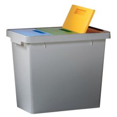 Plastový odpadkový kôš tri oddelenia 40 l
