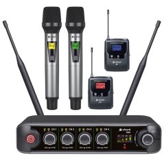Chord XU4-C, 4-kanálový bezdrôtový mikrofónny set, 823-832 / 863-865 MHz
