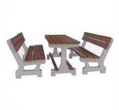 Betonový venkovní set BALE (s plastovým recyklátem)