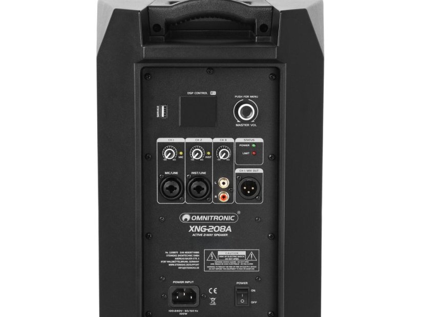 Omnitronic XNG-208A, aktívny 8" reprobox, DSP/BT/TWS, 350W