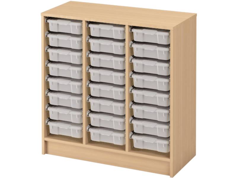 Skříňka s kontejnery - OPTIMA - L - 24 malých kontejnerů (více barev) - Barva: Béžová