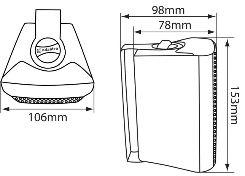 Adastra BC3-W, nástěnný 3" reproduktor, 30W, bílý, pár
