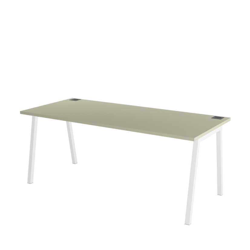 Office table with grey top OFYS A (dimensions 70 x 120 cm) - Frame color: White