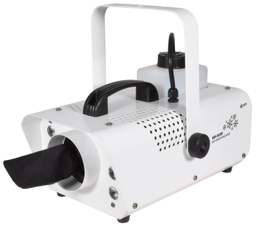 QTX SW-3LED, výrobník snehu, 800W, 6x 1W LED RGB, DMX, IR