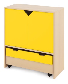 Cabinet L + doors and chest - CLASSICAL - Barva: Žlutá