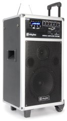 Skytec ST-100, mobilní 8" zvukový systém CD-MP3-SD-USB-2xVHF 100W